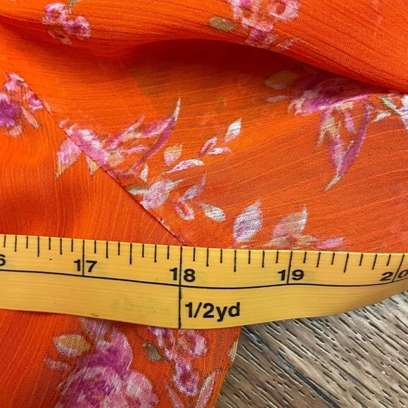 Floral Ruffle Dress in Vibrant Orange - Picture 11 of 15